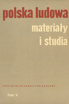 Polska Ludowa : materiały i studia. T. 5 (1966), Strona tytułowa, Spis treści