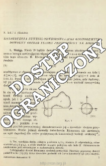 Konstrukcja funkcji odwzorowującej konforemnie dowolny obszar płaski jednospójny na koło