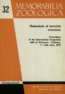 Homeostasis of terrestrial ecosystems : proceedings of the International Symposium held at Warszawa - Jabłonna, 7-10th June, 1978