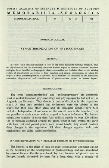 Synanthropization of phytocoenoses