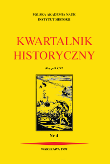 Kwartalnik Historyczny R. 106 nr 4 (1999), Komunikaty