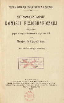 Sprawozdanie Komisji Fizjograficznej T. 61 (1926)