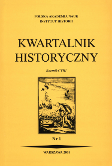 Kwartalnik Historyczny R. 108 nr 1 (2001), Komunikaty