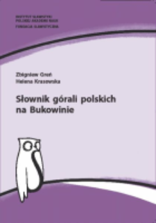 Słownik górali polskich na Bukowinie