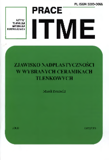 Zjawisko nadplastyczności w wybranych ceramikach tlenkowych