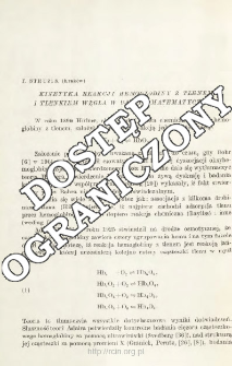 Kinetyka reakcji hemoglobiny z tlenem i tlenkiem węgla w ujęciu matematycznym