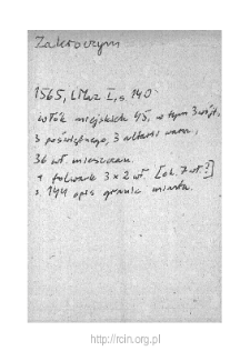 Zakroczym to 1499. Files of Zakroczym district in the Middle Ages. Files of The Historico-Geographical Dictionary of Masovia in the Middle Ages