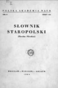 Słownik staropolski. T. 4 z. 3 (32), (Marcha-Mieszkać)