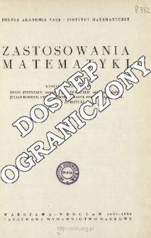 Zastosowania Matematyki, Spis treści i dodatki. T.4 (1958-1959)