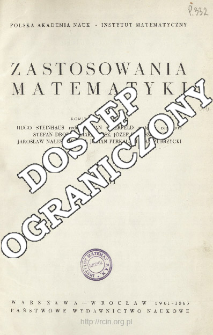 Zastosowania Matematyki, Spis treści i dodatki. T.6 (1961-1963)