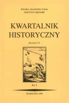 Kwartalnik Historyczny R. 106 nr 1 (1999), Komunikaty