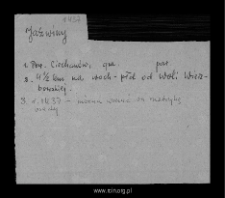 Jaźwiny. Files of Ciechanow district in the Middle Ages. Files of Historico-Geographical Dictionary of Masovia in the Middle Ages