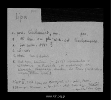 Lipa. Files of Ciechanow district in the Middle Ages. Files of Historico-Geographical Dictionary of Masovia in the Middle Ages