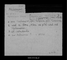 Mężenino-Kłoski, now part of Mężenino-Węgłowice. Files of Ciechanow district in the Middle Ages. Files of Historico-Geographical Dictionary of Masovia in the Middle Ages