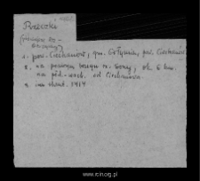 Rzeczki. Files of Ciechanow district in the Middle Ages. Files of Historico-Geographical Dictionary of Masovia in the Middle Ages