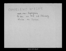 Chmielewo Wielkie. Files of Mlawa district in the Middle Ages. Files of Historico-Geographical Dictionary of Masovia in the Middle Ages