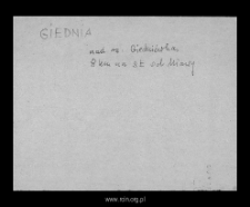 Giednia. Files of Mlawa district in the Middle Ages. Files of Historico-Geographical Dictionary of Masovia in the Middle Ages