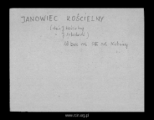 Janowiec-Kościelny. Kartoteka powiatu mławskiego w średniowieczu. Kartoteka Słownika historyczno-geograficznego Mazowsza w średniowieczu