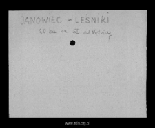 Janowiec-Leśniki. Files of Mlawa district in the Middle Ages. Files of Historico-Geographical Dictionary of Masovia in the Middle Ages