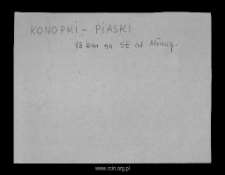 Konopki-Piaski, obecnie część wsi Konopki. Kartoteka powiatu mławskiego w średniowieczu. Kartoteka Słownika historyczno-geograficznego Mazowsza w średniowieczu