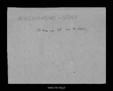 Miecznikowo-Sowy. Files of Mlawa district in the Middle Ages. Files of Historico-Geographical Dictionary of Masovia in the Middle Ages