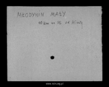 Młodynin Mały. Files of Mlawa district in the Middle Ages. Files of Historico-Geographical Dictionary of Masovia in the Middle Ages