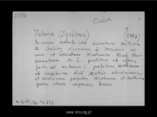 Zielona od 1487 r. Kartoteka powiatu ciechanowskiego w średniowieczu. Kartoteka Słownika historyczno-geograficznego Mazowsza w średniowieczu.