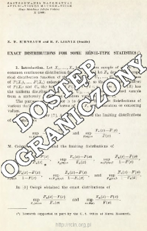 Exact distributions for some Rényi-type statistics