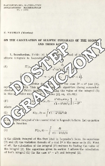 On the calculation of elliptic integrals of the second and third kinds