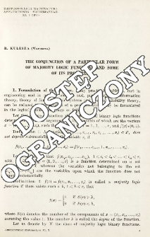 The conjunction of particular form of majority logic functions and some of its properties