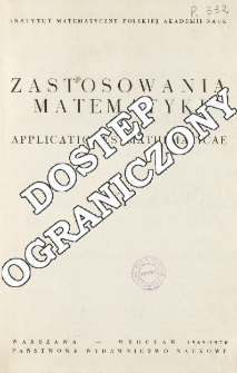 Zastosowania Matematyki = Applicationes Mathematicae, Spis treści i dodatki. T.11 (1969-1970)