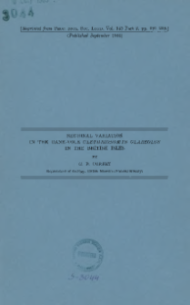 Regional variation in the bank-vole Clethrionomys glareolus in the British isles