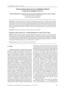 Tlenek grafenu jako pasywny modulator dobroci w laserze na ceramice Nd:YAG = Graphene oxide as passively Q - swithed modulator for ceramic Nd:YAG laser