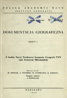 Z badań Stacji Naukowej Instytutu Geografii PAN nad Jeziorem Mikołajskim