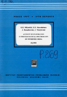 Account of evaporation in photoacoustical spectroscopy of condensed media