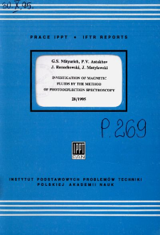 Investigation of magnetic fluids by the method of photodeflection spectroscopy