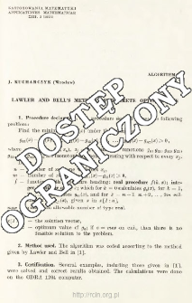 Algorithm 23 - Lawler and Bell's method of discrete optimization