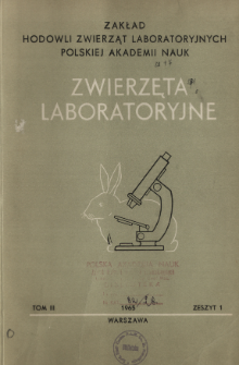 Zwierzęta laboratoryjne, Tom 3 zeszyt 1 = Laboratory animals