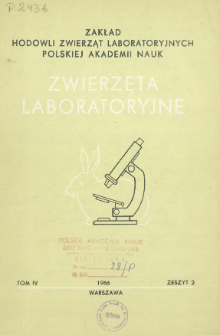 Zwierzęta laboratoryjne, Tom 4 zeszyt 2 = Laboratory animals