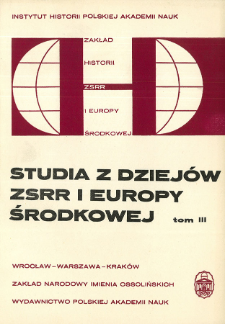 Problemy struktury społeczno-ekonomicznej ludności krajów Europy Środkowej i ZSRR w latach 1930-1960