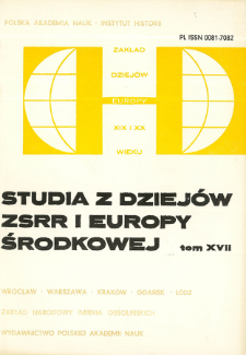 Studia z Dziejów ZSRR i Europy Środkowej. T. 17 (1981), Noty recenzyjne