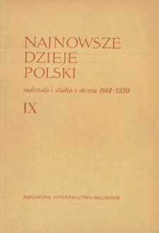 Z dziedziny ewolucji ideowo-politycznej PPS-Lewicy (1906-1918)