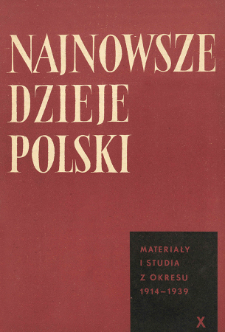 Najnowsze Dzieje Polski : materiały i studia z okresu 1914-1939 T. 10 (1966), Title pages, Contents