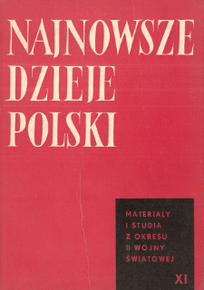 Najnowsze Dzieje Polski : materiały i studia z okresu II wojny światowej T. 11 (1967), Strony tytułowe, Spis treści