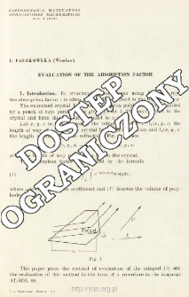 Evaluation of the absorption factor