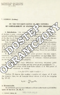 On the non-equivalence of two criteria of comparability of stationary point process