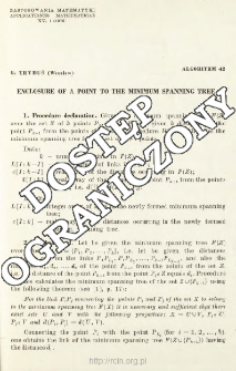 Algorithm 42 - Enclosure of a point to the minimum spanning tree