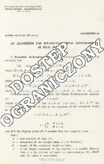 Algorithm 54 - An algorithm for binary-to-decimal conversion of real numbers