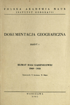 Klimat Hali Gąsienicowej 1949-1958