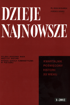 Dzieje Najnowsze : [kwartalnik poświęcony historii XX wieku] R. 34 z. 1 (2002), Listy do redakcji